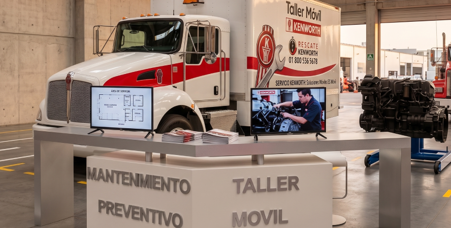 Stand con trailer rotulado