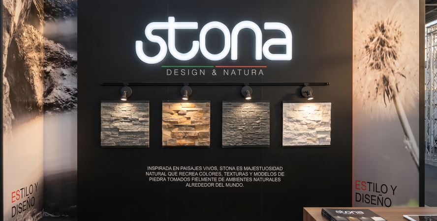 Instalación de materiales, stand, Stona