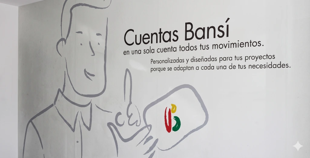 Wrapping en interior de oficina Bansí